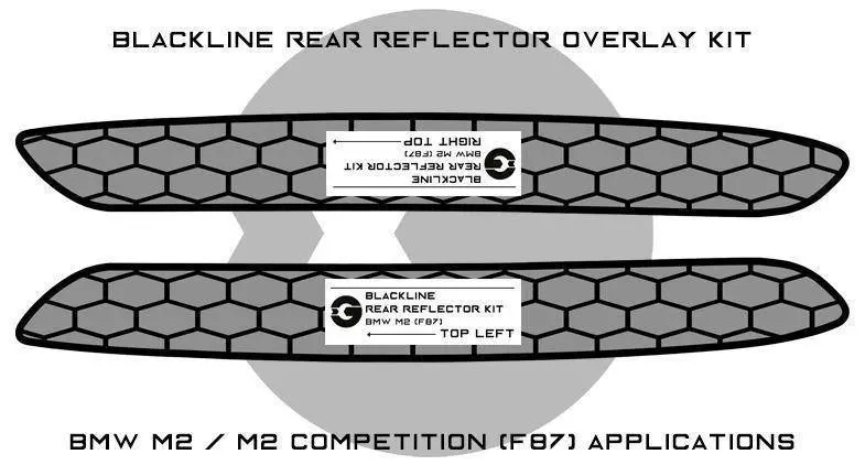 Bmw M2 & M2 Competition F87 Rear Reflector Decal Sticker By Goldenwrench 1