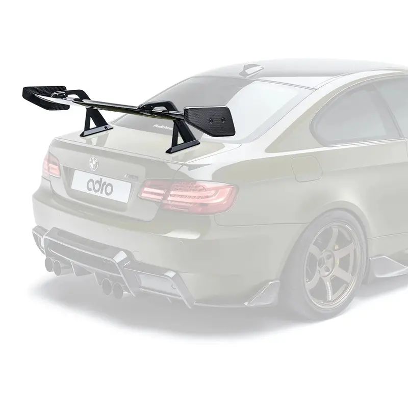 Bmw M3 E92 Pre-Preg Carbon Fibre Swan Neck At-R1 Rear Wing By Adro 1