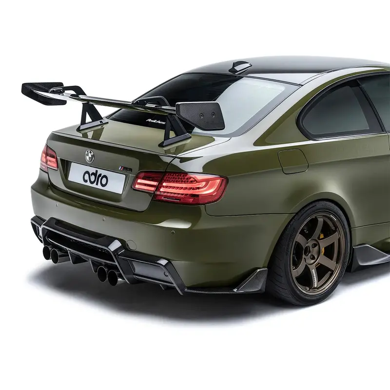 Bmw M3 E92 Pre-Preg Carbon Fibre Swan Neck At-R1 Rear Wing By Adro 2