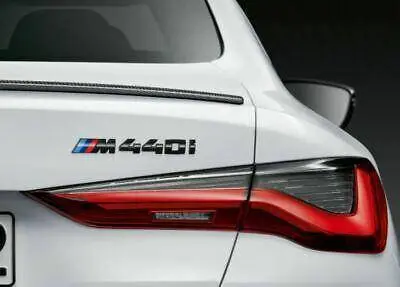 Bmw M440i Genuine M Performance Black High Gloss Rear Model Badge 2