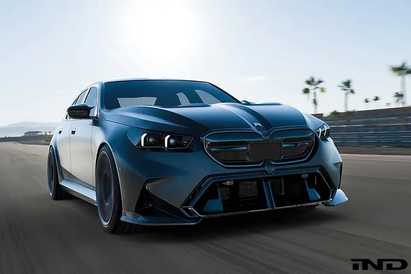 Bmw M5 G90 G99 Carbon Fibre 2-Piece Front Splitter By Alpha-N (2024+) 2