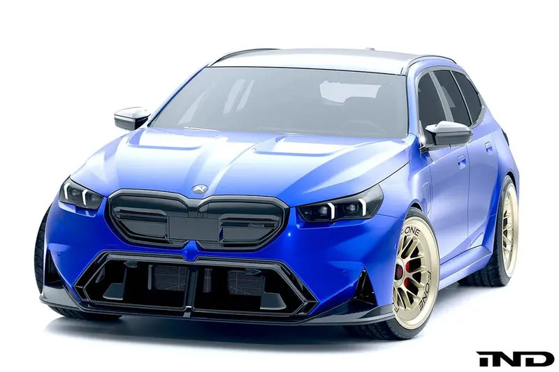 Bmw M5 G90 G99 Carbon Fibre 3-Piece Front Splitter By Alpha-N (2024+) 1