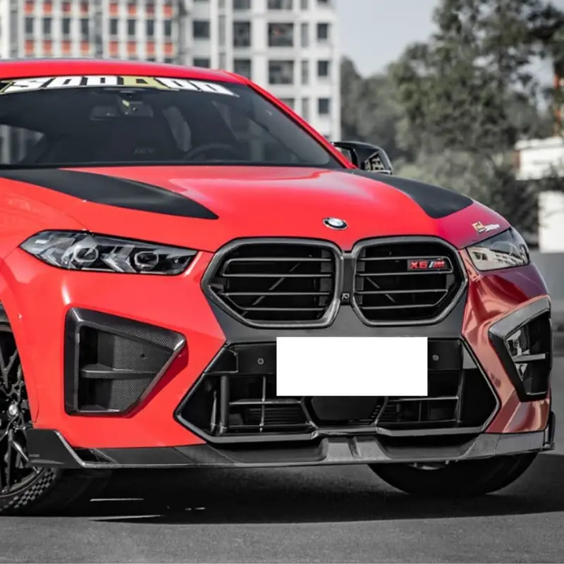 Bmw X6m F96 Lci Pre-Preg Carbon Fibre Front Splitter By Sq (2023+) 1