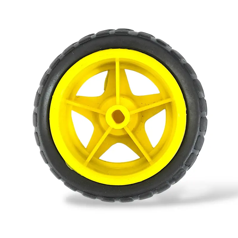 Bo Gear Motor Wheels | Diameter 65Mm Finest Quality Plastic Robot Car Wheels With Rubber Grip 2