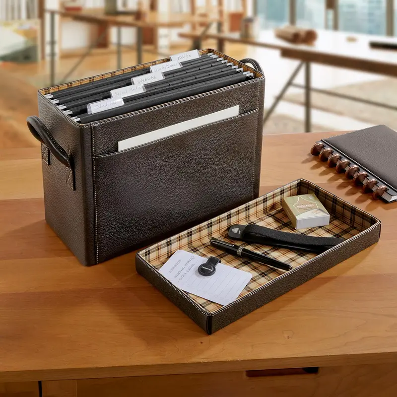 Bomber Jacket Desk File Holder With Lid 2