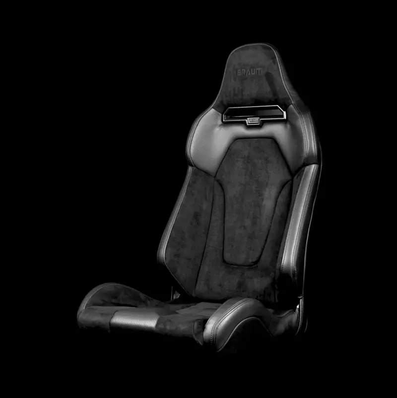 Braum Viper X Fixed Back Bucket Seat | Black Suede (Priced Per Seat) 1