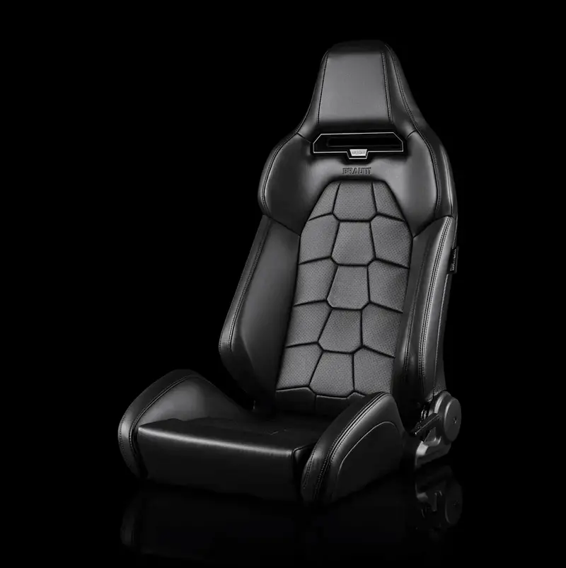 Braum Viper-X Series Sport Reclinable Seats | Black Leatherette | Snakeskin Edition (Priced Per Pair) 1
