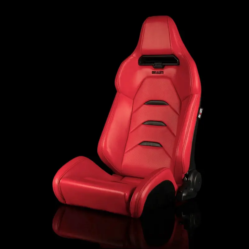 Braum Viper-X Series Sport Reclinable Seats | Red Leatherette | Black Trim (Priced Per Pair) 1