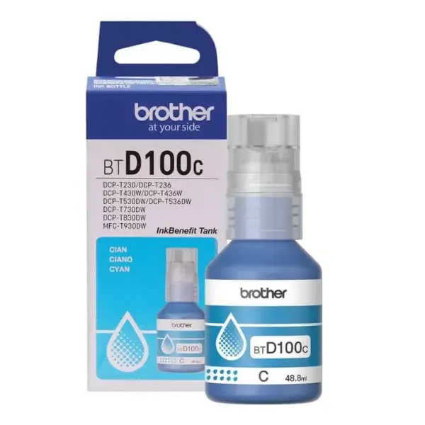Brother Btd100c Cyan Ink Bottle 1