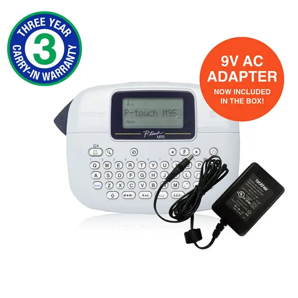 Brother Pt M95ad P-Touch Home And Small Office Labelling Machine With Adapter 1