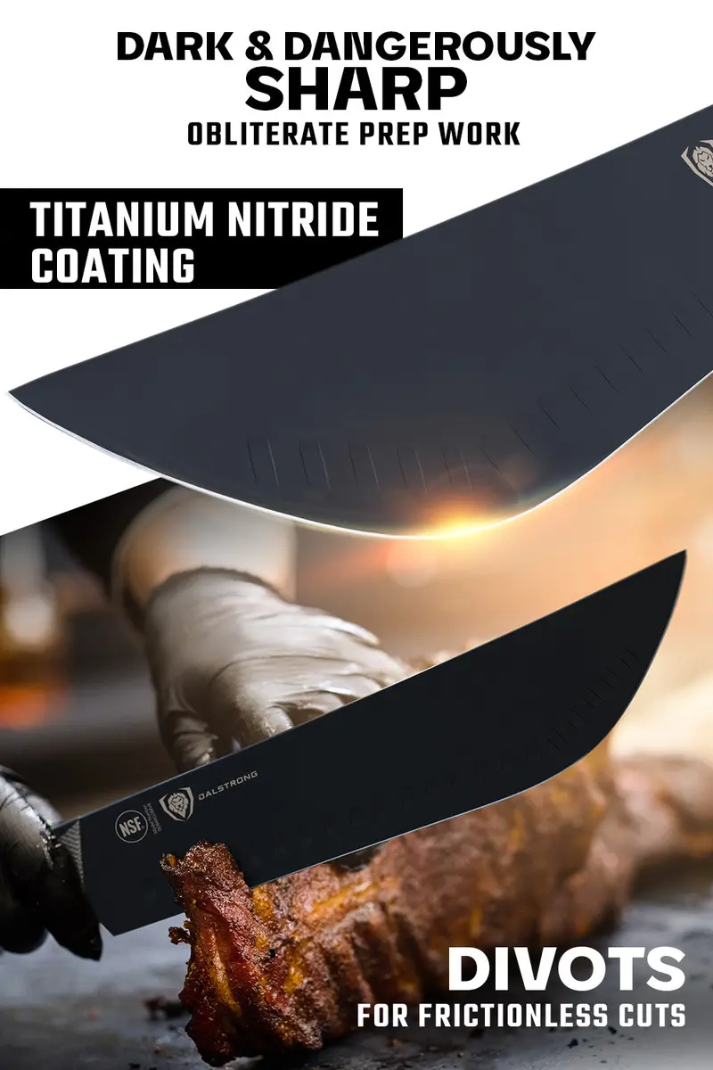 Bull Nose Butcher Knife 10" | Shadow Black Series | Nsf Certified | Dalstrong © 2