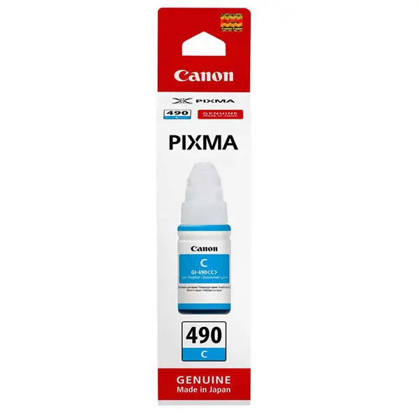 Canon Original Gi-490 Ink - Cyan Bottle 1