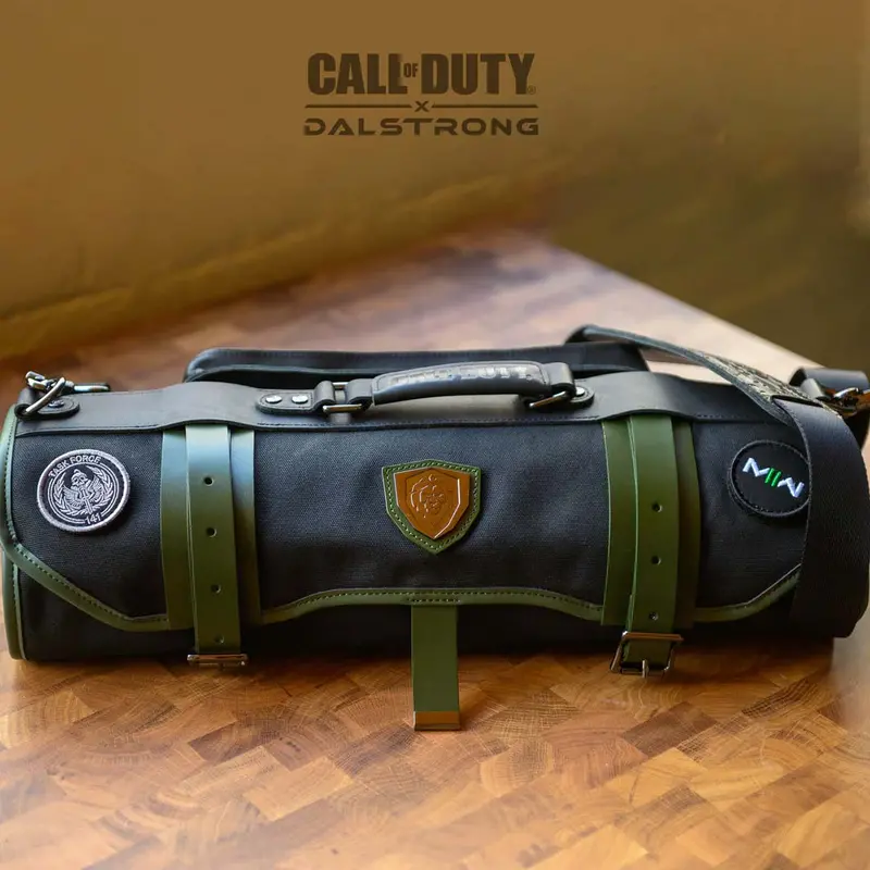 Canvas Knife Roll | Call Of Duty © Edition | Black Waxed Canvas | Exclusive Collector Roll | Dalstrong © 2