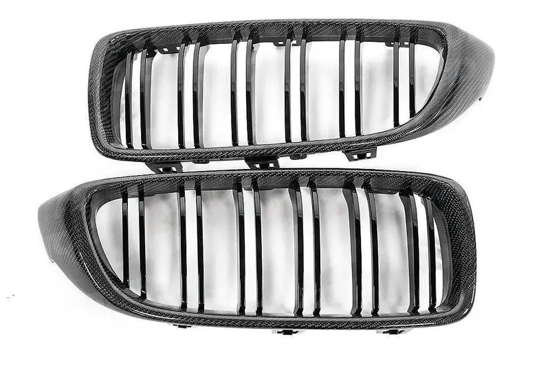 Carbon Fibre Double Slat Kidney Grilles For Bmw 4 Series, M3 & M4 By Form (2014-2020, F32 F33 F80 F82 F83) 1