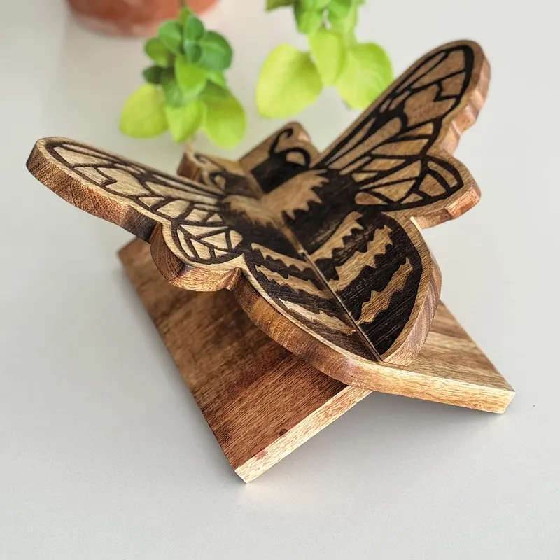 Carved Bee Book Stand 1