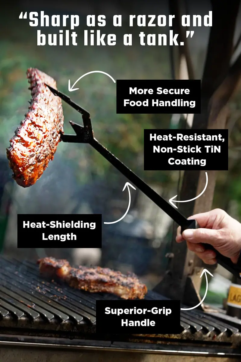 Carving Bbq Trident Set | Shadow Black Series | Nsf Certified | Dalstrong © 2