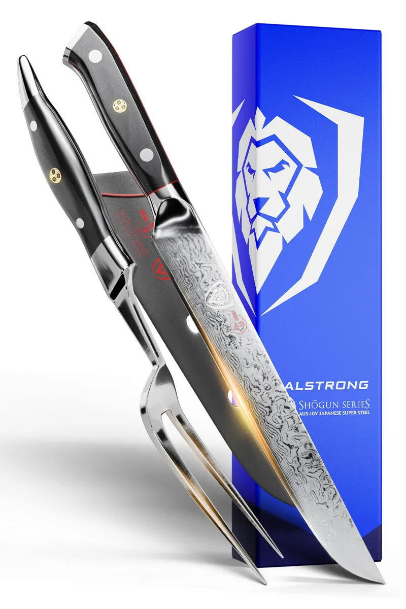 Carving Knife & Fork Set 9" | Shogun Series | Elite | Dalstrong © 1