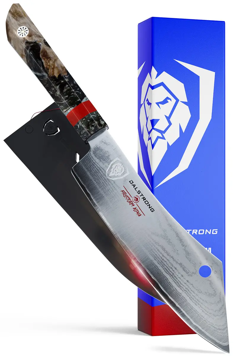 Chef & Cleaver Hybrid Knife 8" | "The Crixus" | Firestorm Alpha Series | Dalstrong © 1