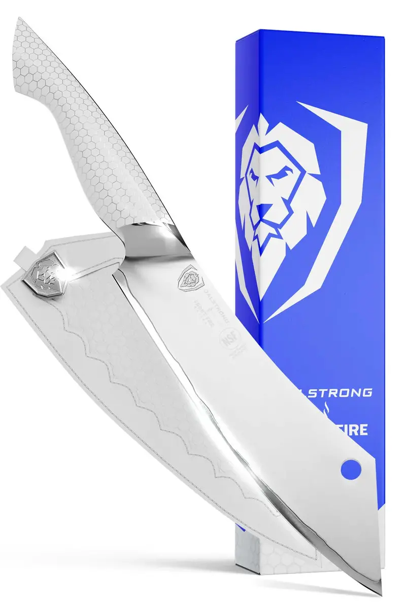 Chef & Cleaver Hybrid Knife 8" | The Crixus | Frost Fire Series | Nsf Certified | Dalstrong © 1