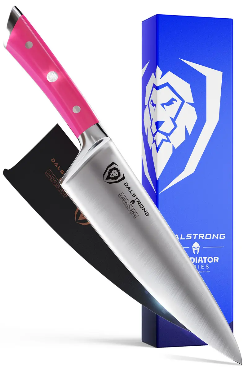 Chef Knife 8" | Fuchsia Abs Handle | Gladiator Series | Nsf Certified | Dalstrong © 1