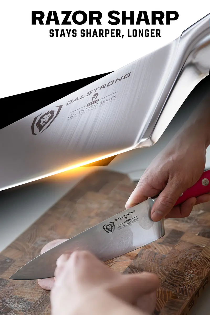 Chef Knife 8" | Fuchsia Abs Handle | Gladiator Series | Nsf Certified | Dalstrong © 2