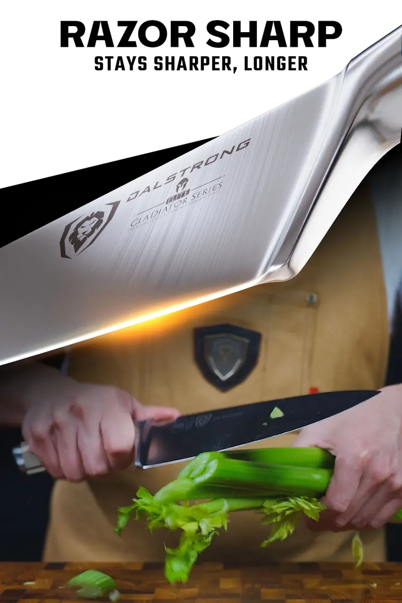 Chef Knife 8" | Grey Abs Handle | Gladiator Series | Nsf Certified | Dalstrong © 2