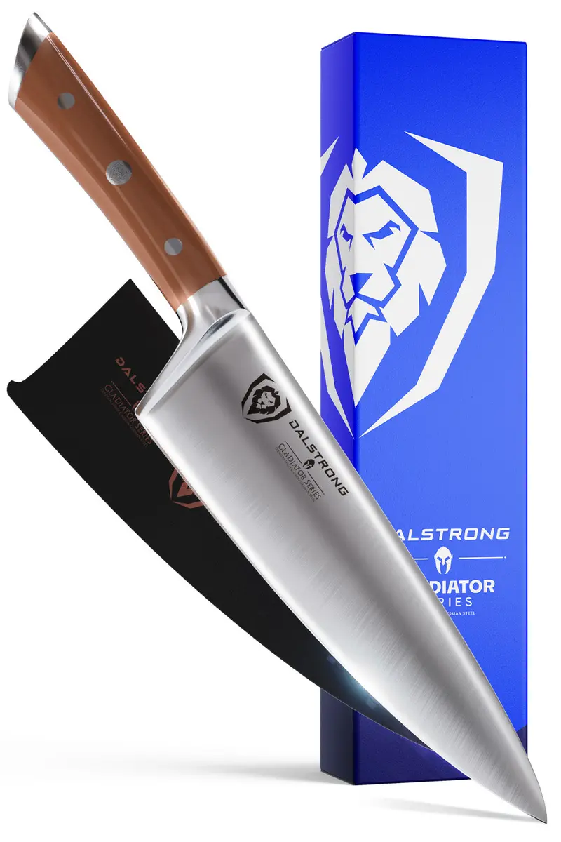 Chef Knife 8" | Orange Abs Handle | Gladiator Series | Nsf Certified | Dalstrong © 1