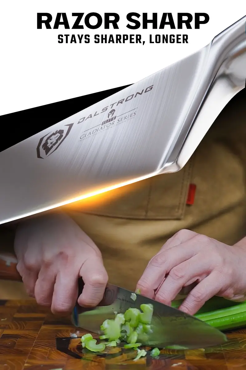Chef Knife 8" | Orange Abs Handle | Gladiator Series | Nsf Certified | Dalstrong © 2