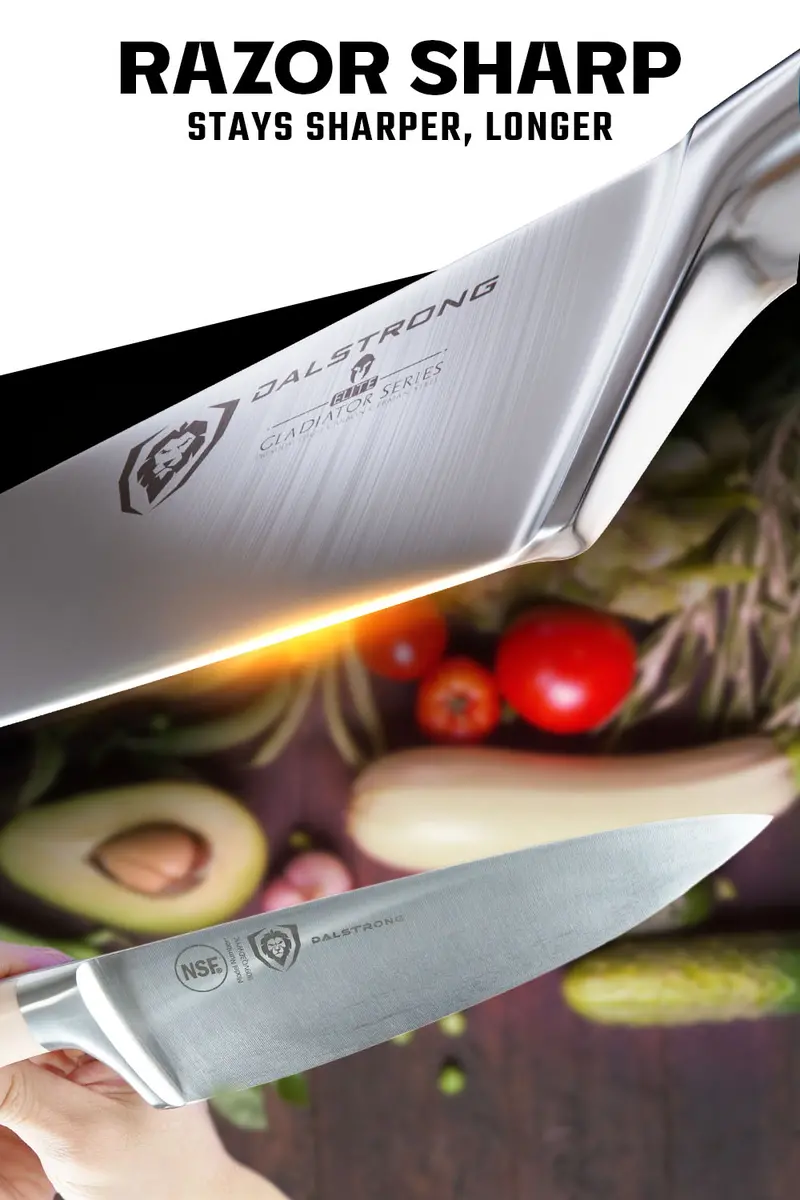 Chef Knife 8" | Peach Handle | Gladiator Series | Nsf Certified | Dalstrong © 2