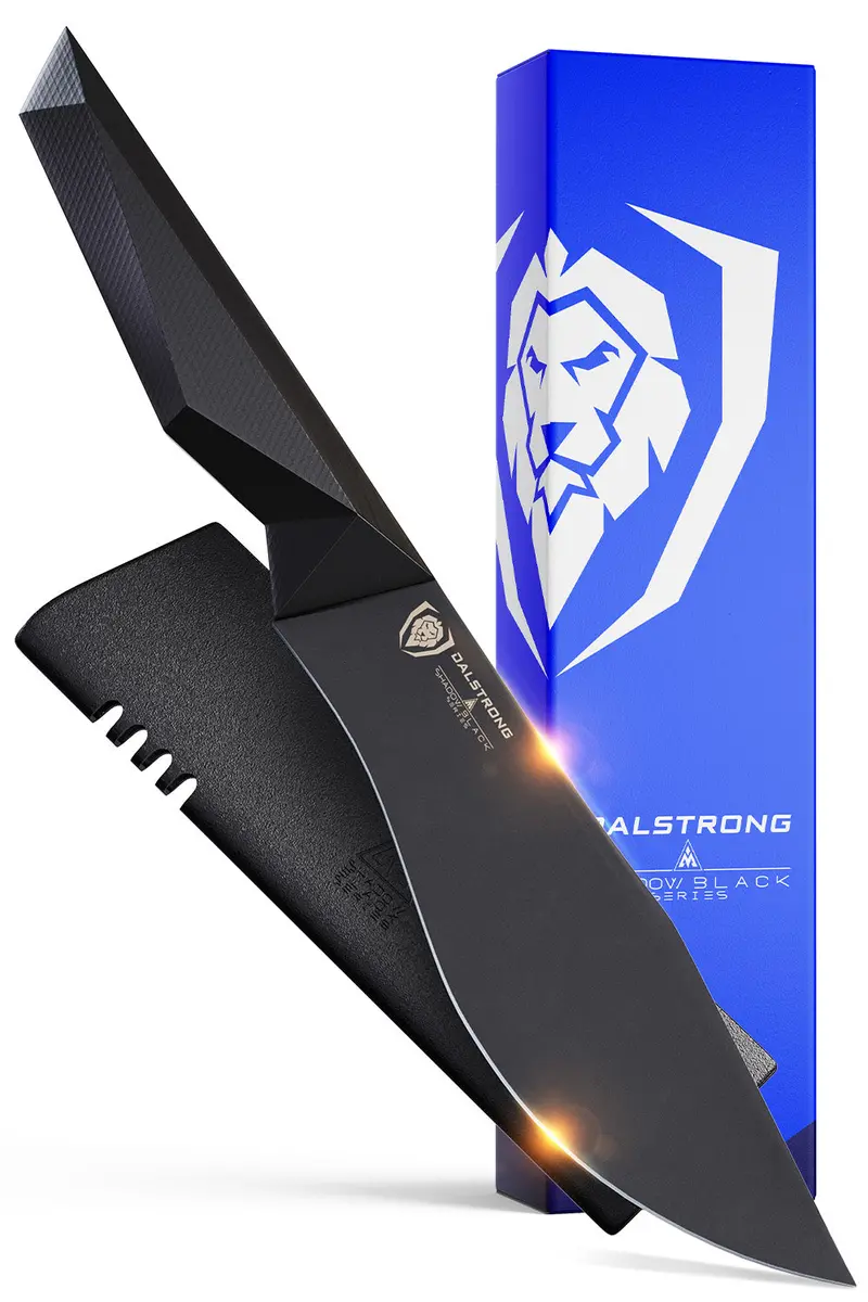 Chef's-Cleaver Hybrid "Barong" Knife 7" | Shadow Black Series | Nsf Certified | Dalstrong © 1