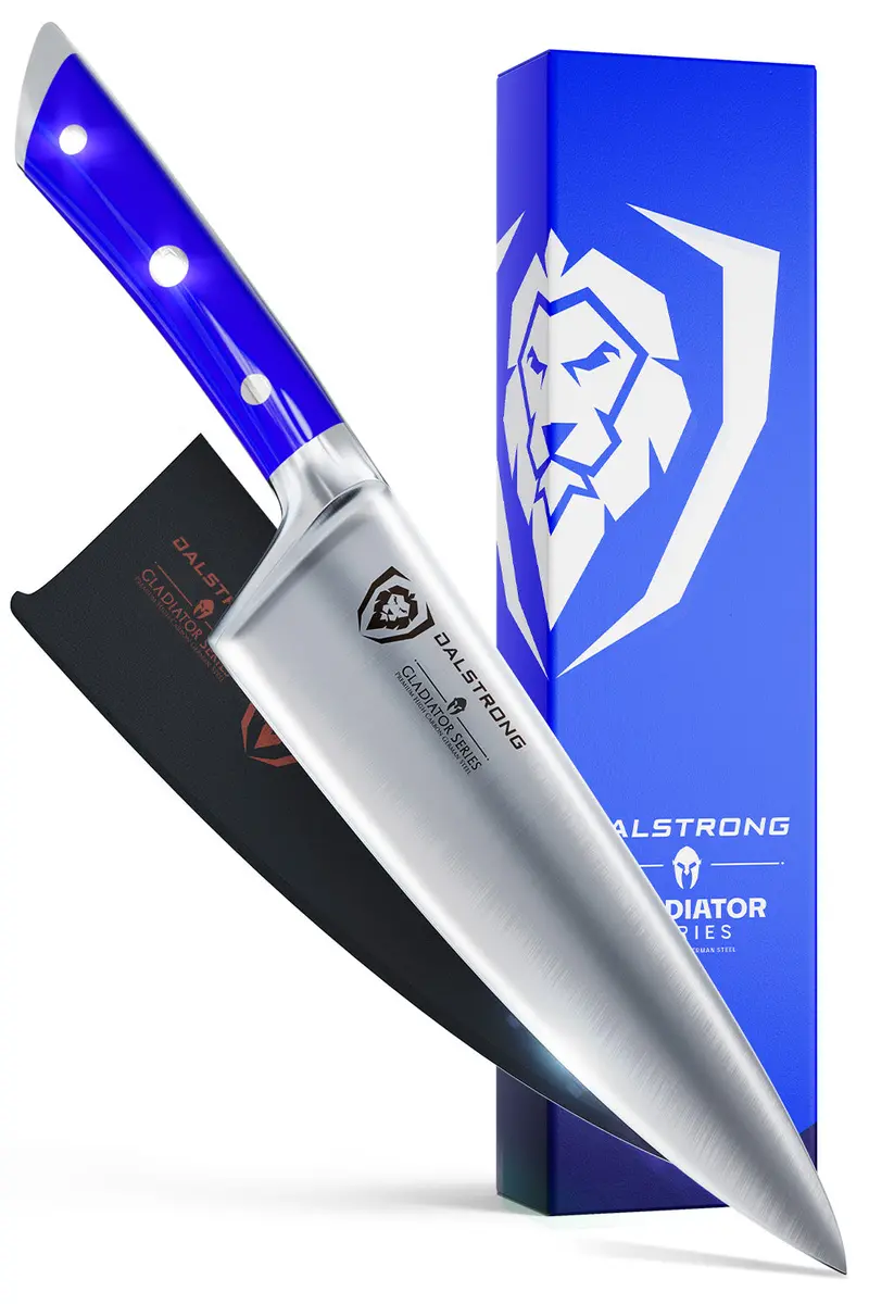 Chef's Knife 8" | Blue Handle | Gladiator Series | Nsf Certified | Dalstrong © 1