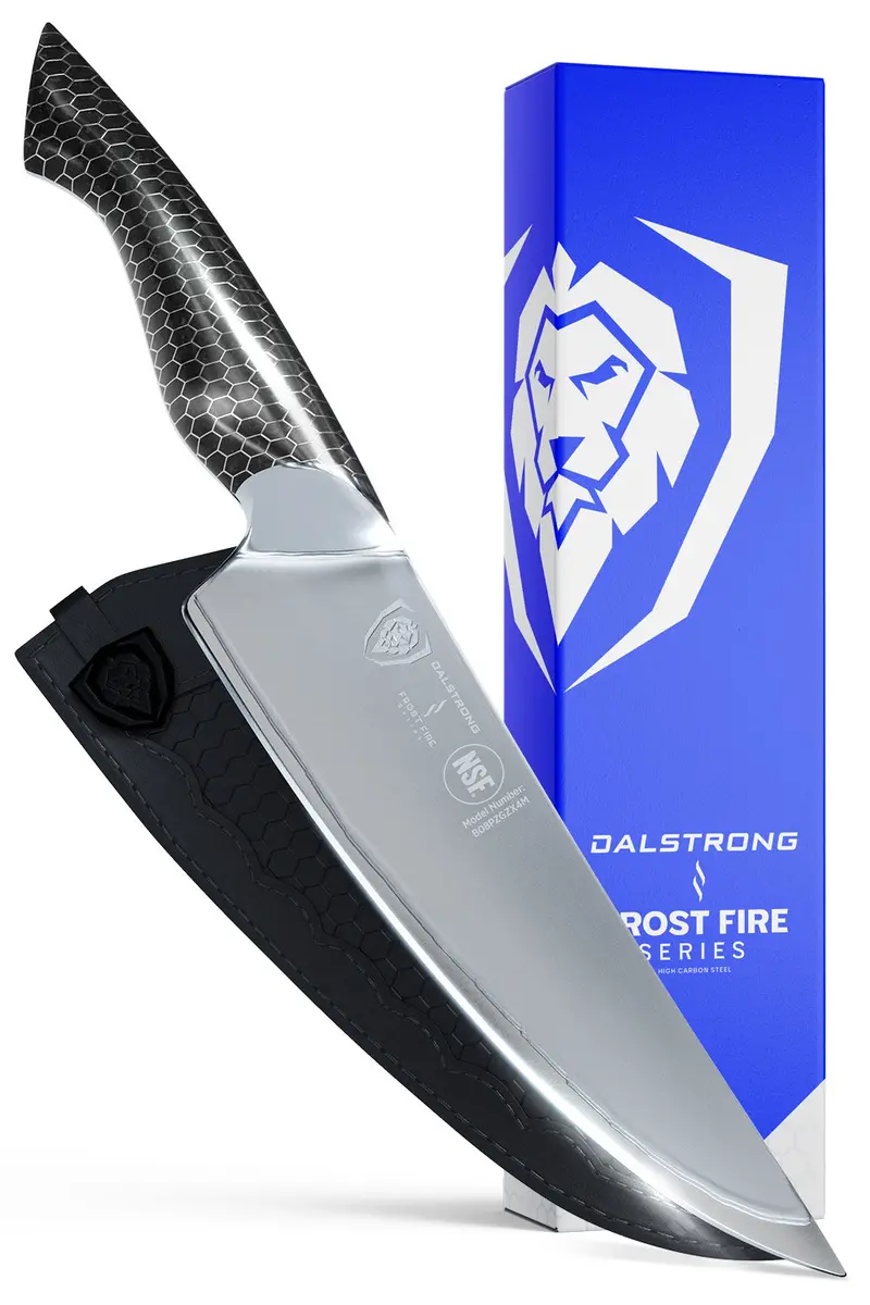 Chef's Knife 8" | Frost Fire Series | Dark Ice Edition | Nsf Certified | Dalstrong © 1
