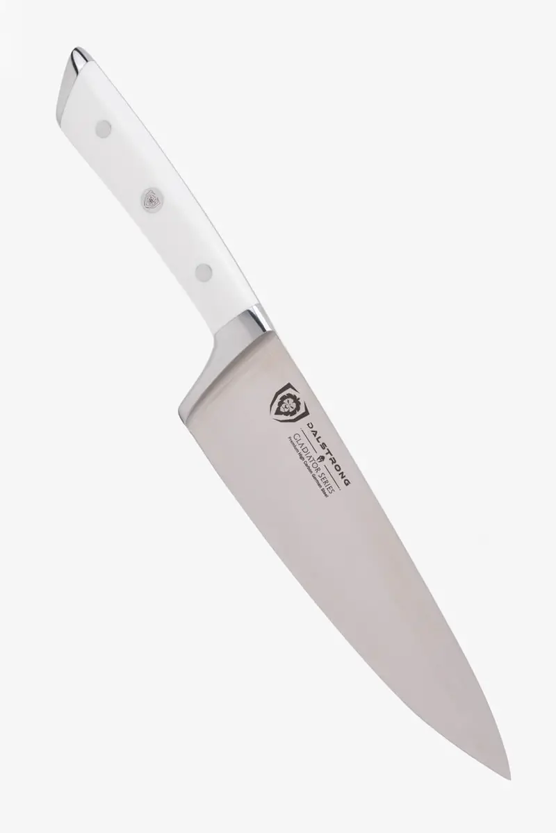 Chef's Knife 8" | Glacial White Handle | Gladiator Series | Nsf Certified | Dalstrong © 1