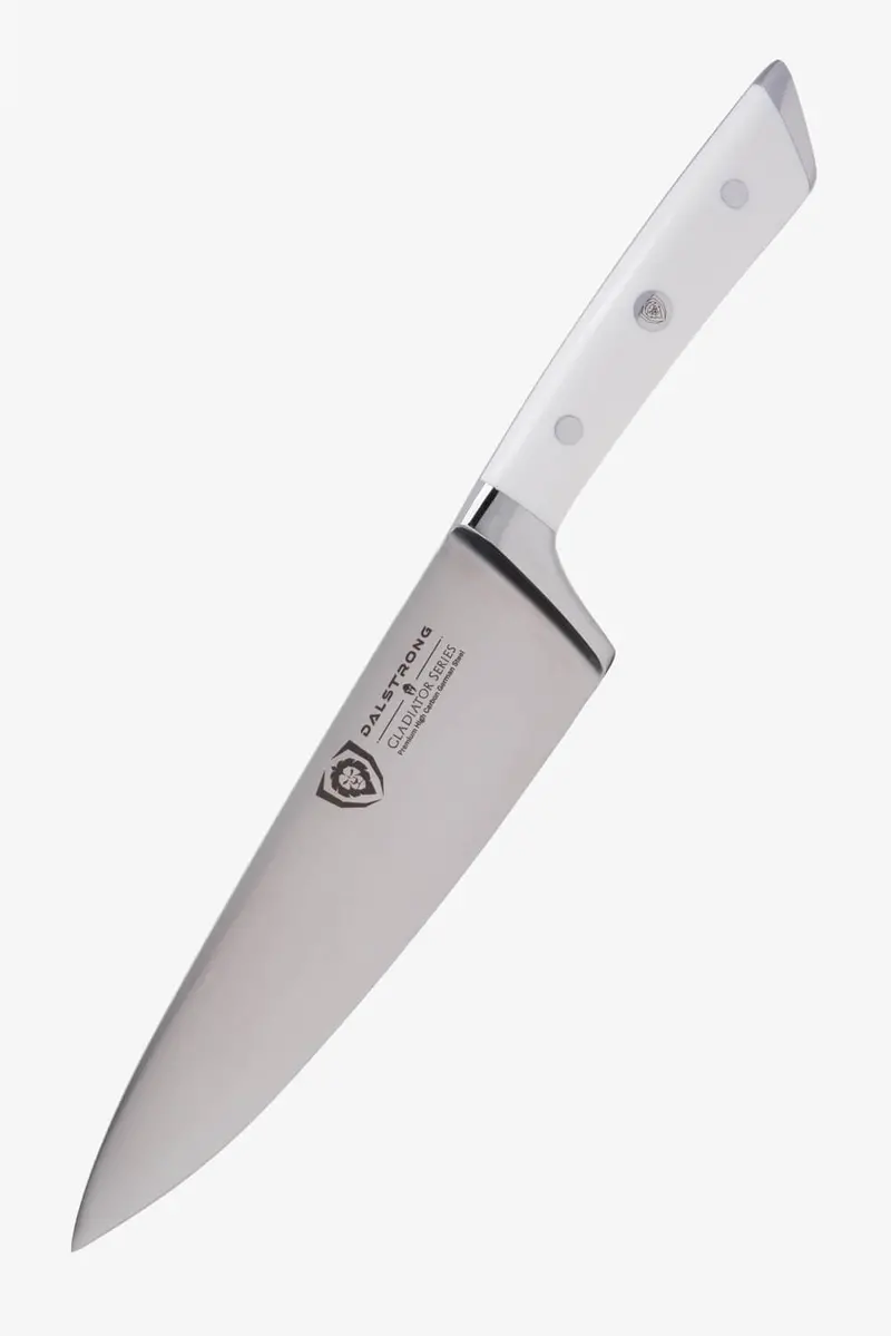 Chef's Knife 8" | Glacial White Handle | Gladiator Series | Nsf Certified | Dalstrong © 2