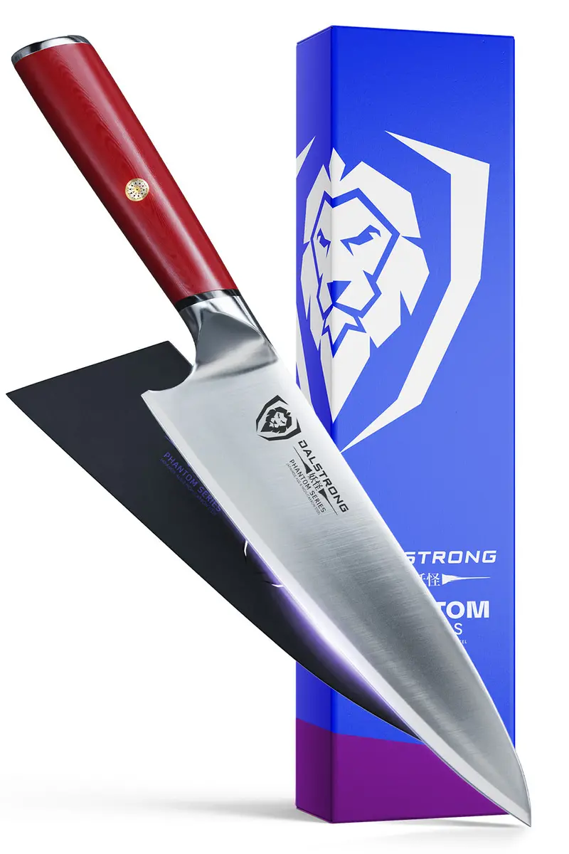 Chef's Knife 8" | Red G10 Handle | Phantom Series | Dalstrong © 1