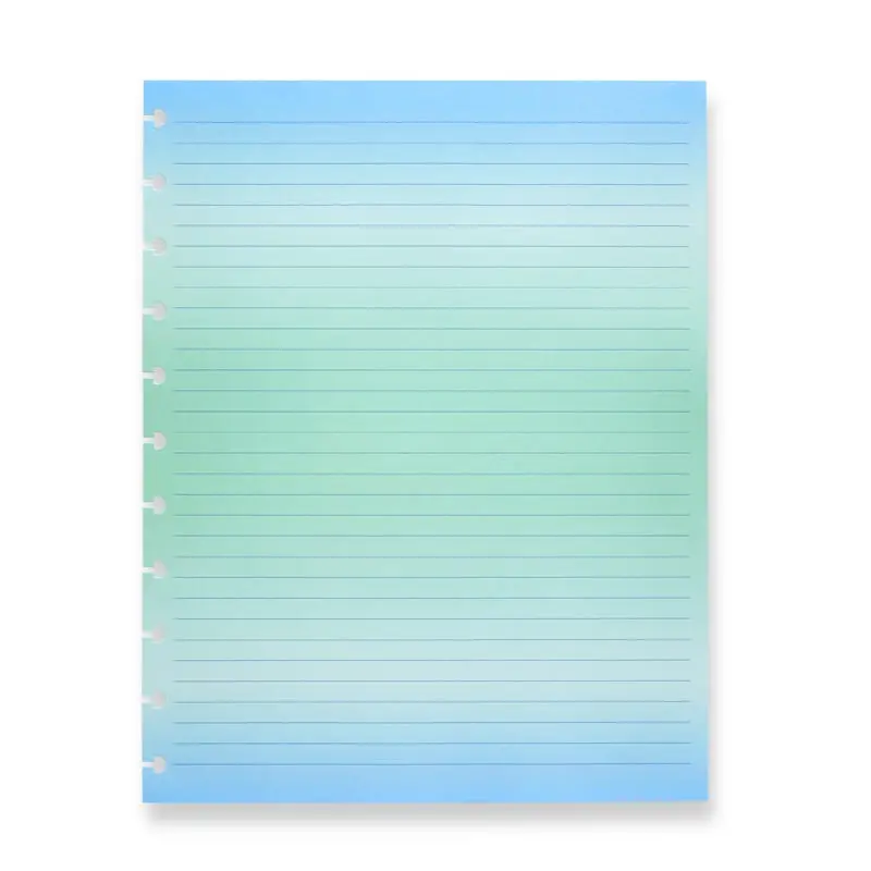 Circa Blue Ombre Gradient Full-Page Ruled Discbound Refill (100 Sheets) 1