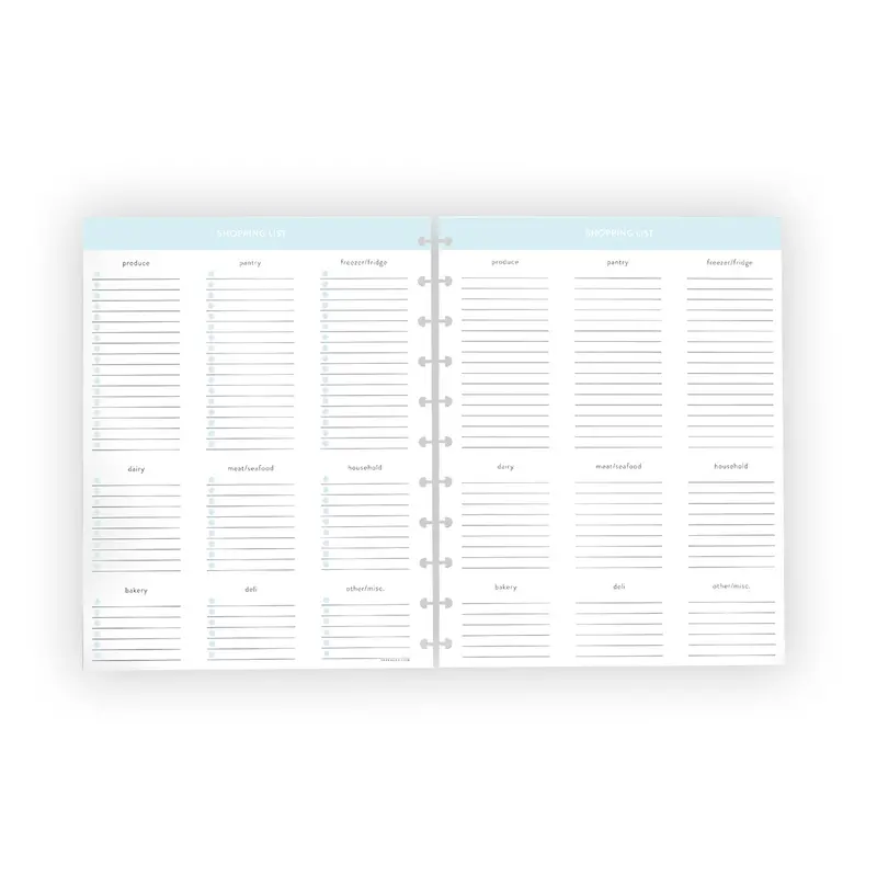 Circa Meal Prep Planner Discbound Refill (100 Sheets) 1
