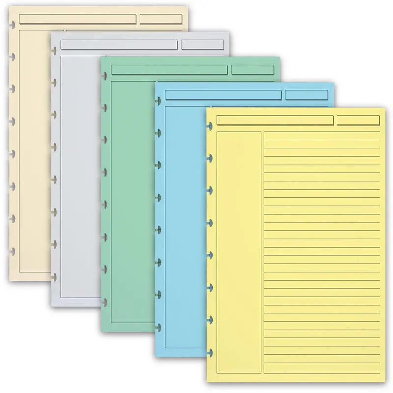 Circa Multicolored 1/4" Ruled Discbound Refill (300 Sheets) 1