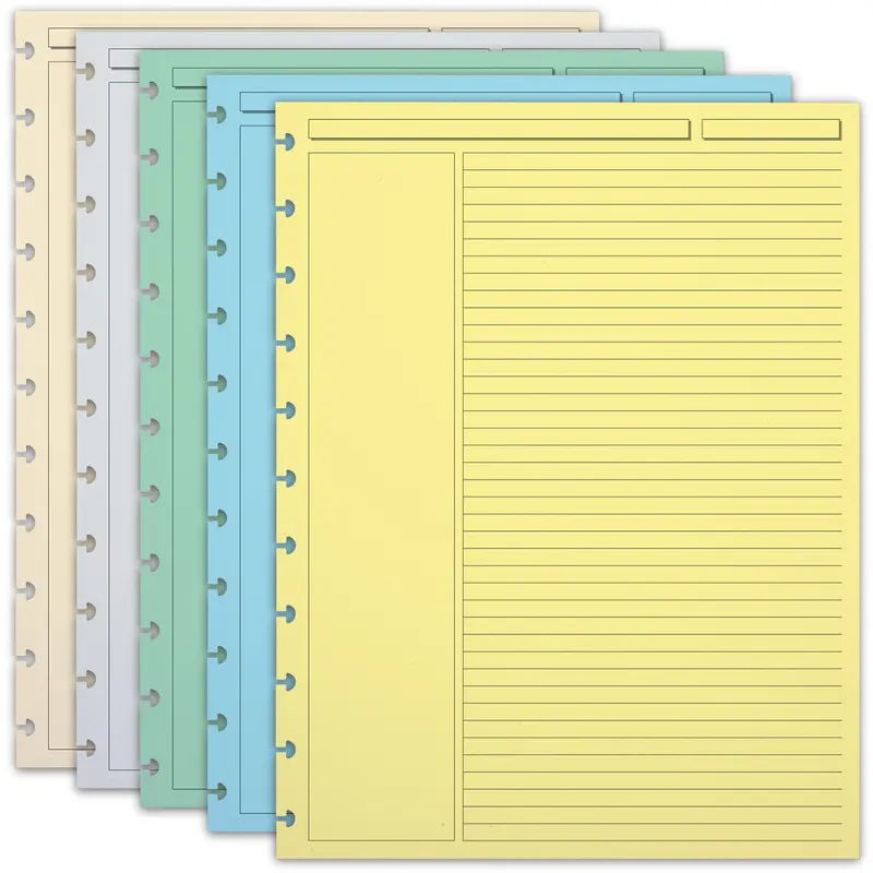 Circa Multicolored 1/4" Ruled Discbound Refill (300 Sheets) 2