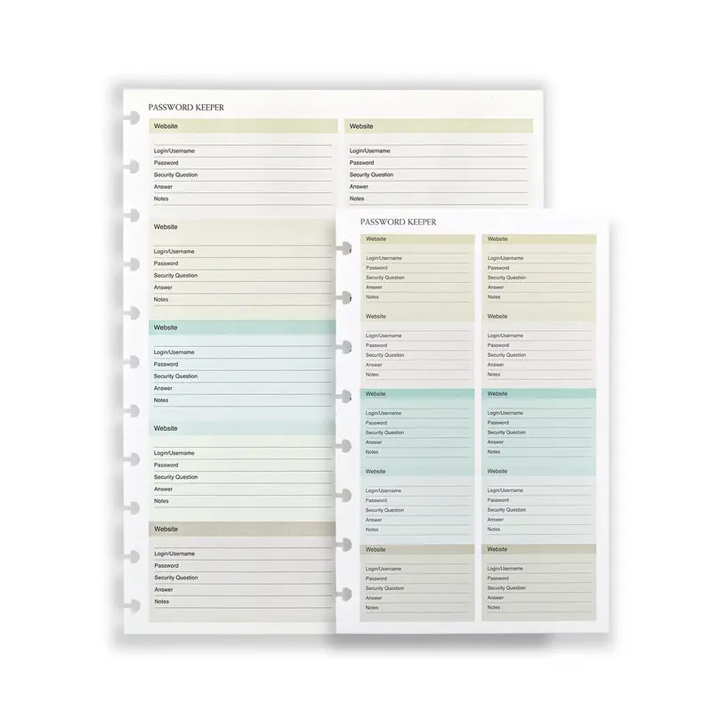 Circa Password Keeper Discbound Refill (25 Sheets) 1
