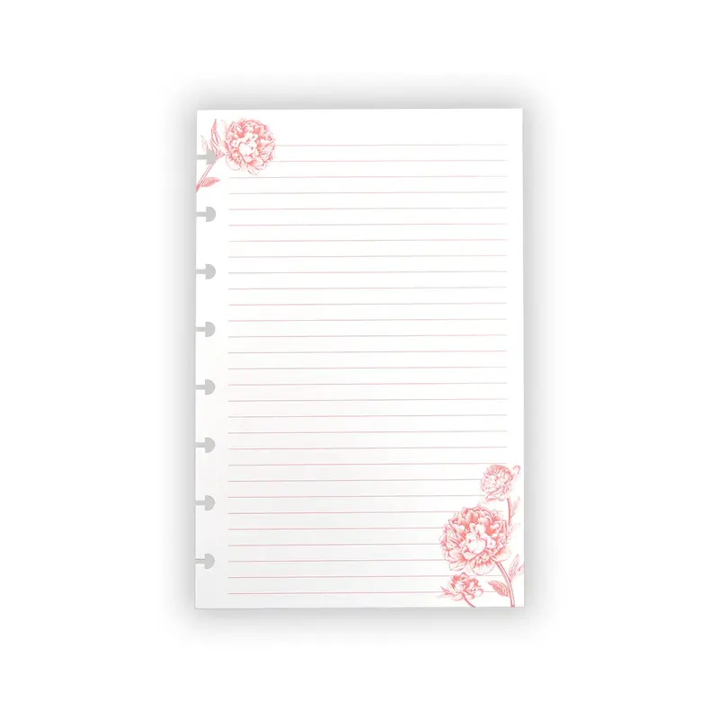 Circa Peonies Ruled Discbound Refill (50 Sheets) 2