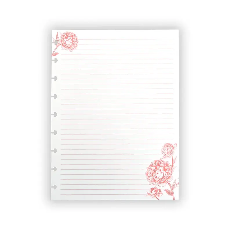Circa Peonies Ruled Discbound Refill (50 Sheets) 3