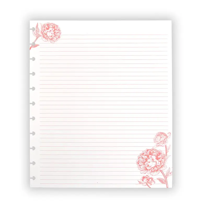 Circa Peonies Ruled Discbound Refill (50 Sheets) 3