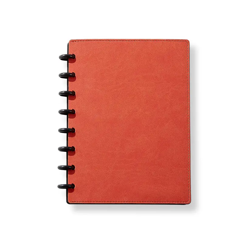 Circa Smooth Sliver Discbound Notebook With Pockets 15