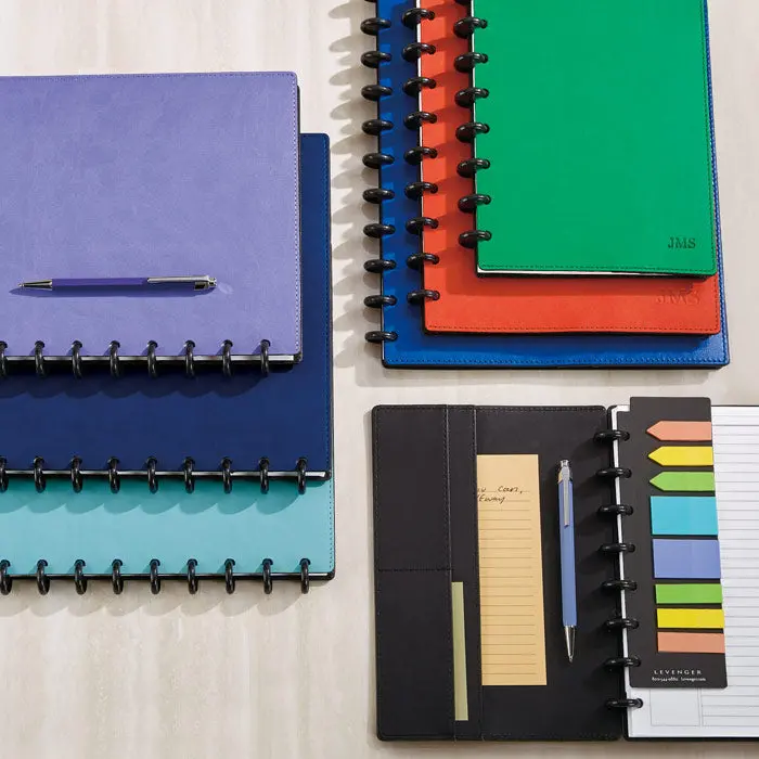 Circa Smooth Sliver Discbound Notebook With Pockets 2