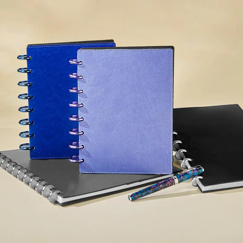 Circa Smooth Sliver Discbound Notebook With Pockets 5
