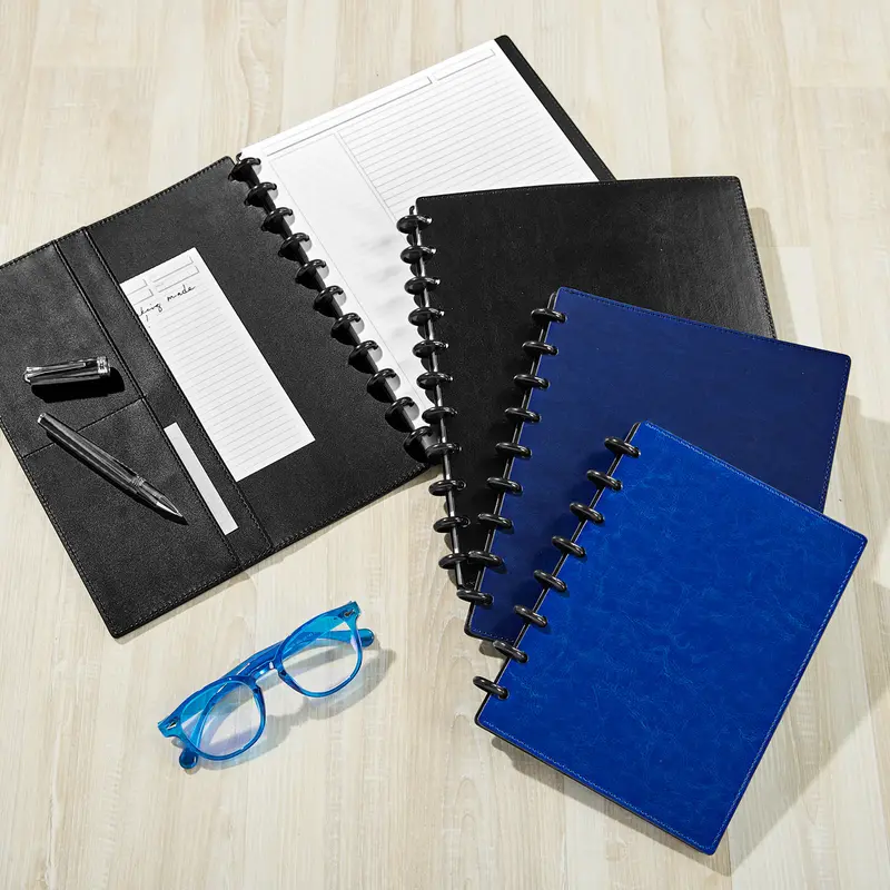 Circa Smooth Sliver Discbound Notebook With Pockets 8