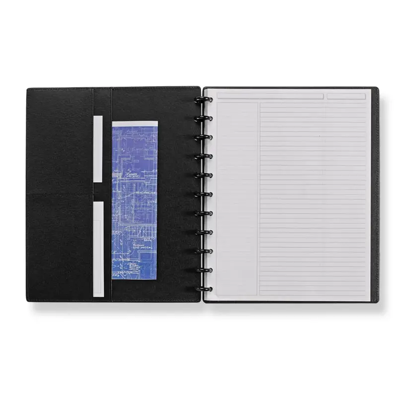 Circa Smooth Sliver Discbound Notebook With Pockets 9