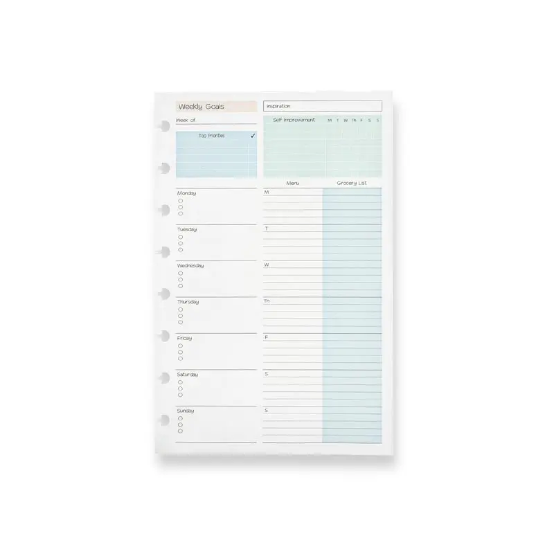 Circa Special Request Weekly Goals Refill (100 Sheets) 3