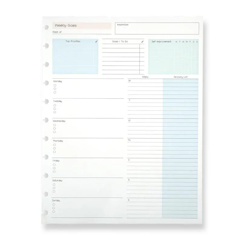 Circa Special Request Weekly Goals Refill (100 Sheets) 4